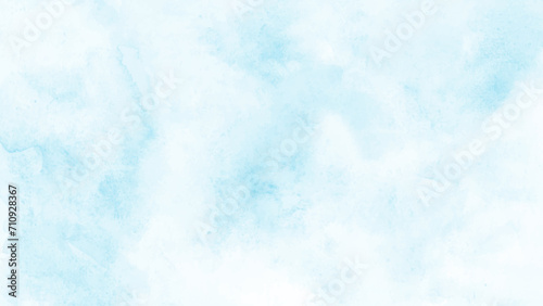 Blue watercolor sky and clouds. Light vector background. Abstract summer texture. Blue cloudy watercolour background. Pastel color sky and clouds © AminaDesign