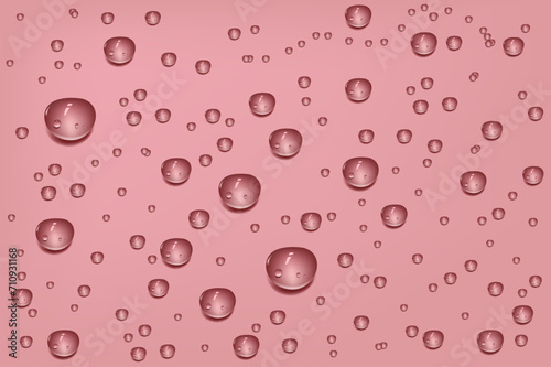 Liquid pink wet drops of gel or collagen.Spilled puddles of cosmetic serum or water. Round clean swatch of essence lotion or jelly for skin care.Beauty background with oil drops.