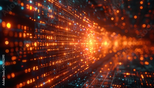 Wallpaper Mural A technology background with data represented in light.  Torontodigital.ca