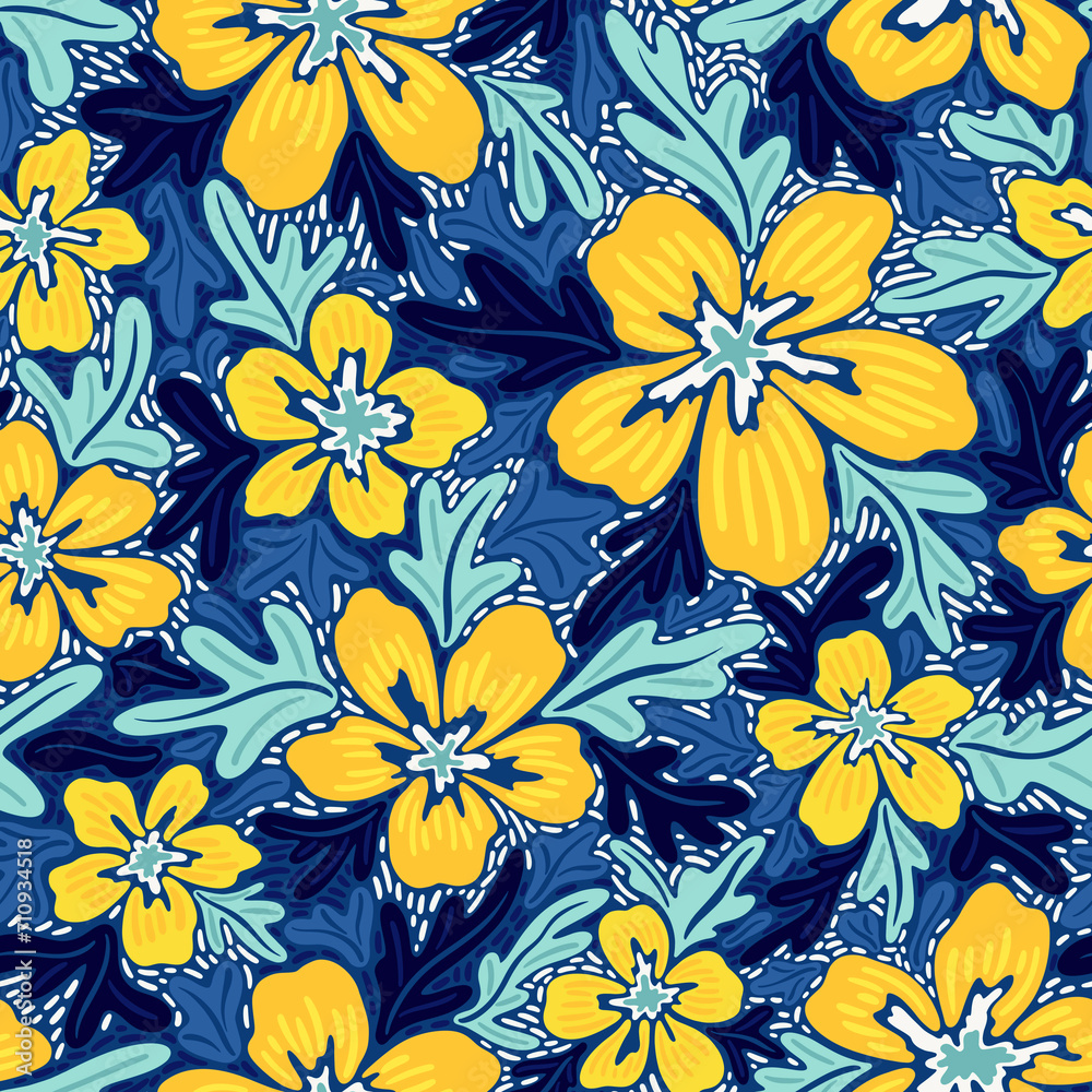 Seamless pattern with flowers. Design for textiles, souvenirs, fabrics, packaging and greeting cards and more. Seamless pattern with flowers. Design for textiles, souvenirs, fabrics, packaging and greeting cards and more.