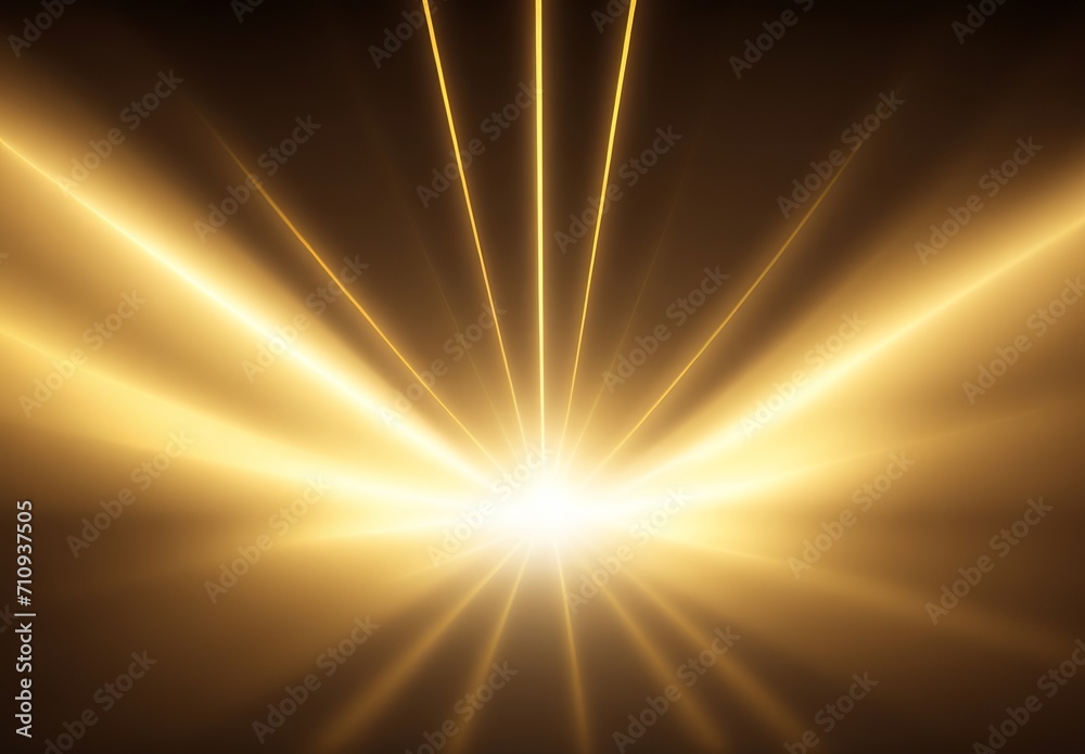 Naklejka premium Abstract glowing gold vertical lighting lines on dark background with lighting effect and sparkle with copy space for text. Luxury design style. Vector illustration 