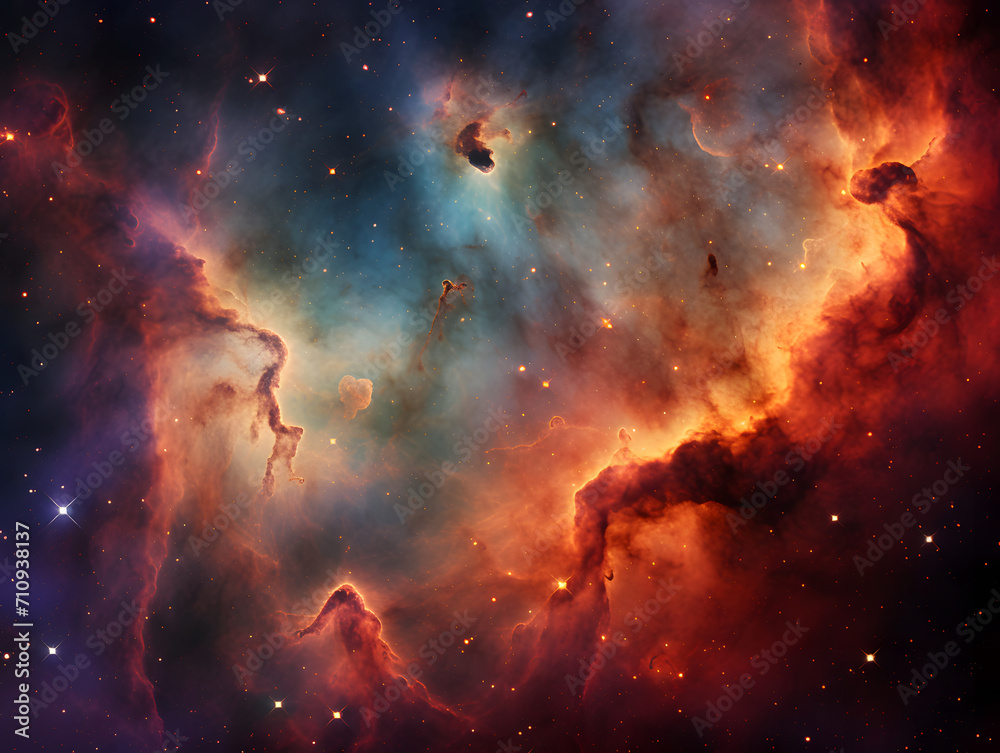 A stunning and vibrant display of the wonders of the universe, as a ...