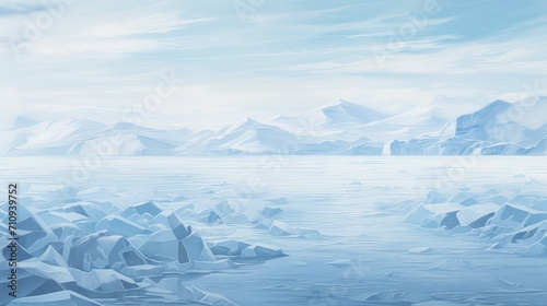 winter landscape ice background illustration frozen frost, snow chilly, serene tranquil winter landscape ice background
