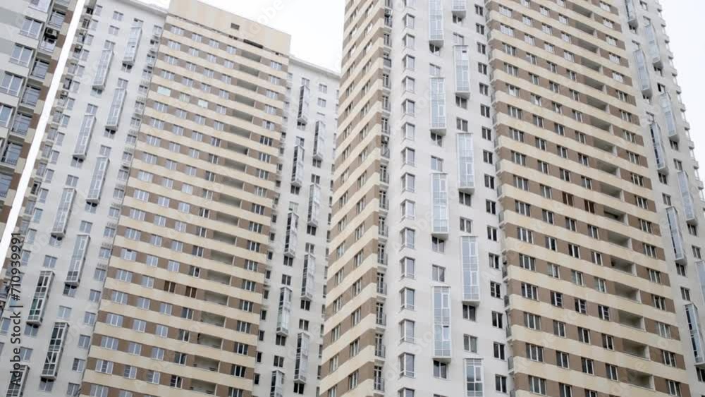 Exterior of the high density social housing block. Exterior of the high density social housing block.
