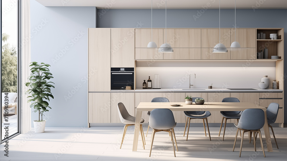 Minimalist luxury home interior design for modern kitchen. Scandinavian interior design for modern kitchen.