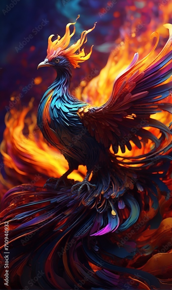 Phoenix, mythological firebird rising from the ashes Phoenix, mythological firebird rising from the ashes