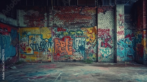 Graffiti-Filled Empty Room © BrandwayArt