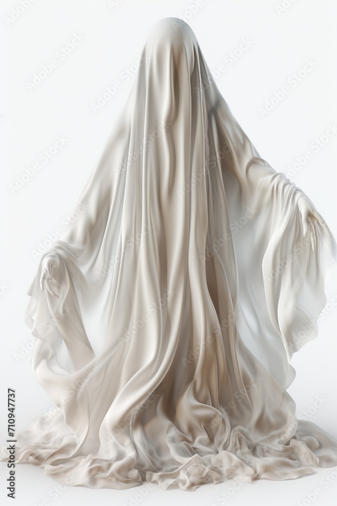Ghost figure covered with white cloth Ghost figure covered with white cloth