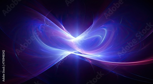 Purple Energy Swirls in Dark Space