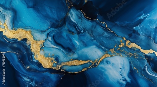 A background that is made up of blue and gold marble textures