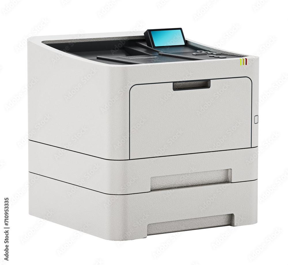 Generic laser printer isolated on transparent background. 3D illustration Generic laser printer isolated on transparent background. 3D illustration