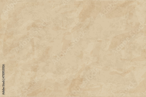 Kraft recycled texture paper background, grunge old parchment banner template. Vector illustration.