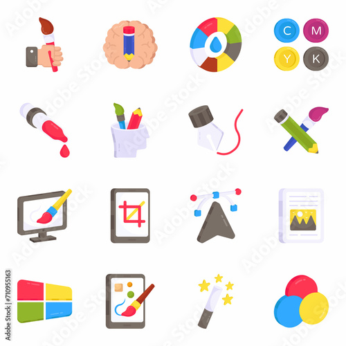 Pack of Designing Flat Icons 

