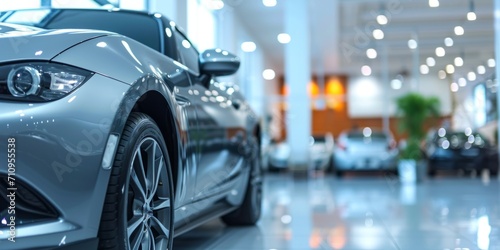 luxury car in a car showroom close-up Generative AI © València
