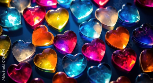 colored hearts with different colors