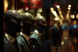 a group of mannequins in a formal store Generative AI