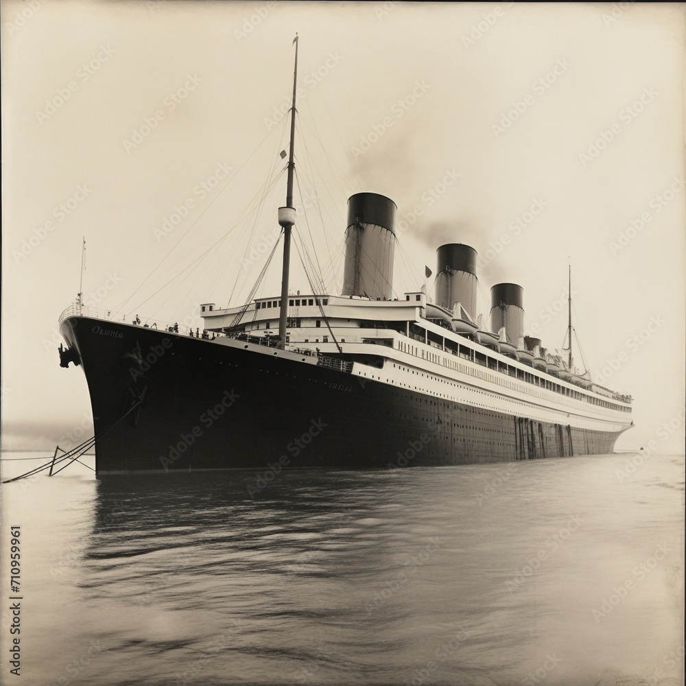 Vintage photo of the ocean liner SS Oceania