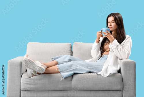 Beautiful young woman with ...