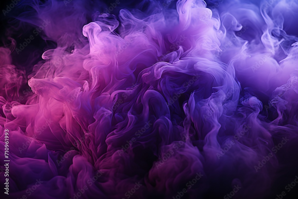 Colorful smoke swirls in the air