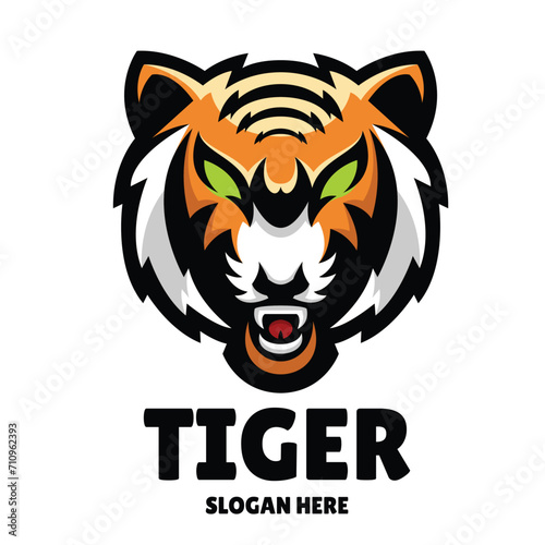 Fototapeta Naklejka Na Ścianę i Meble -  tiger mascot logo esports illustration 