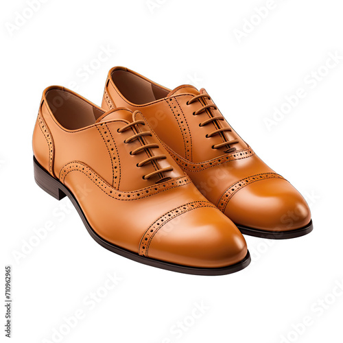 Stylish Oxford Shoes.. Isolated on a Transparent Background. Cutout PNG.