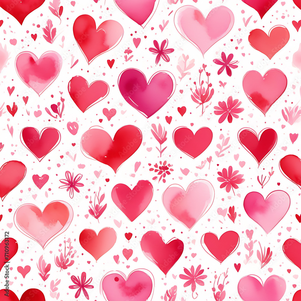 seamless pattern with hearts