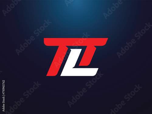 TLT letter race  logo design template illustration