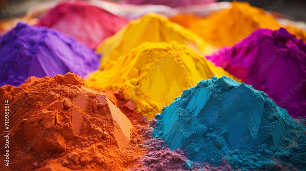 A collection of dry colors that are colorful and bright
