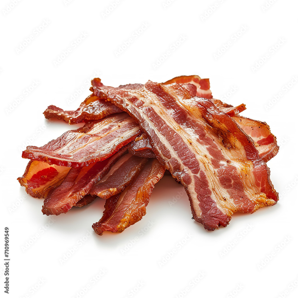 Bacon isolated on a white background Bacon isolated on a white background