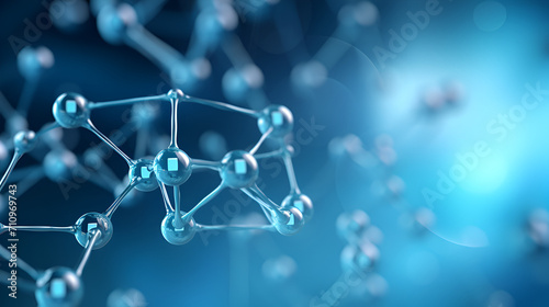 Molecule or atom abstract structure for science or medical background 3d illustration,Medical Molecules Image