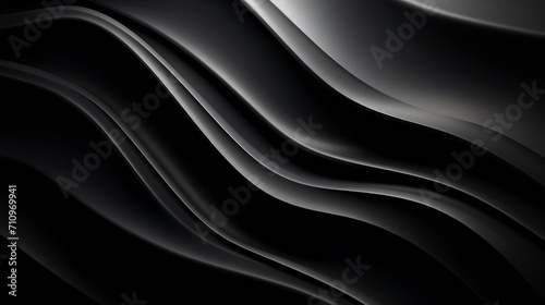Intricate and dynamic abstract black wavy background with captivating textured pattern