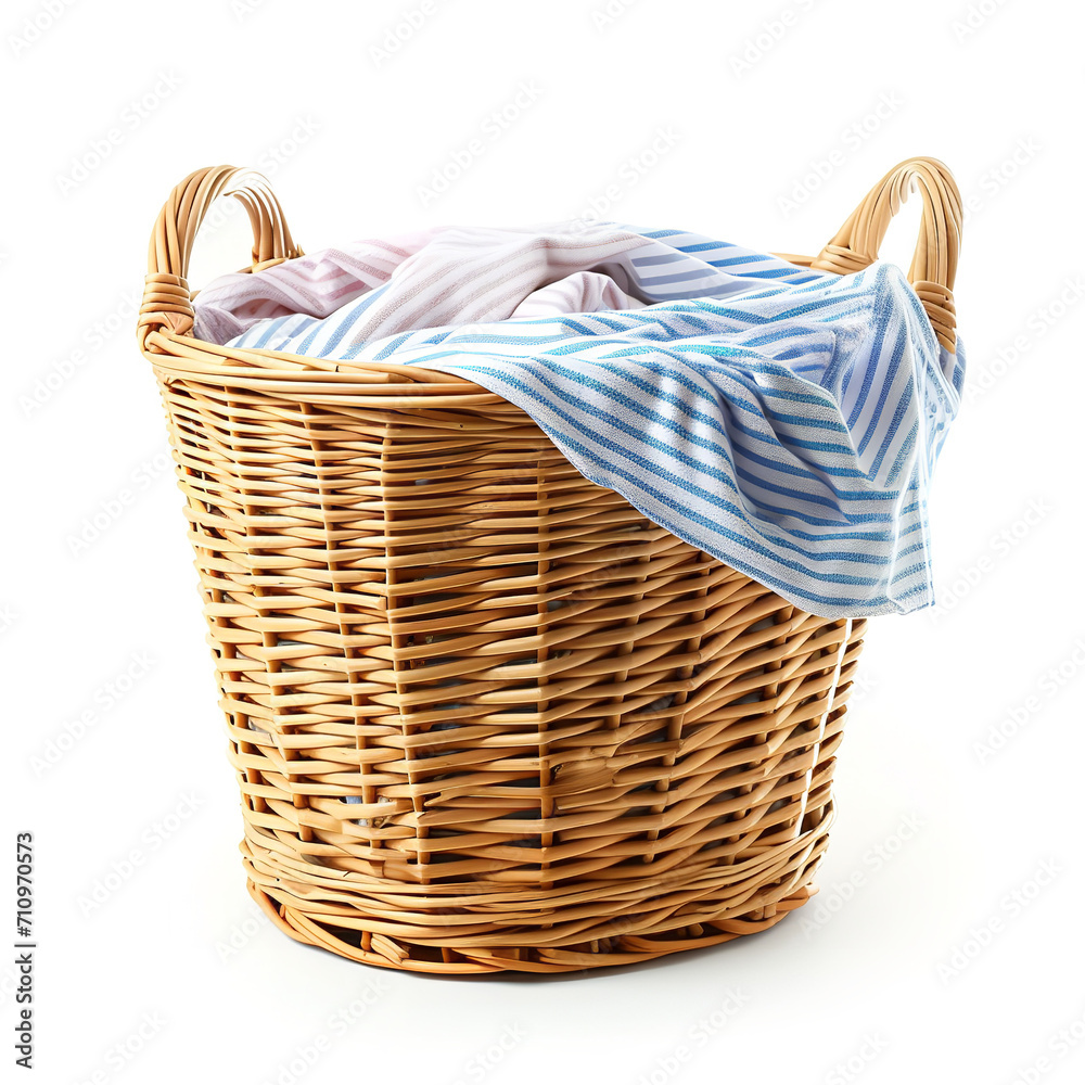 Obraz premium Laundry basket isolated on a white background