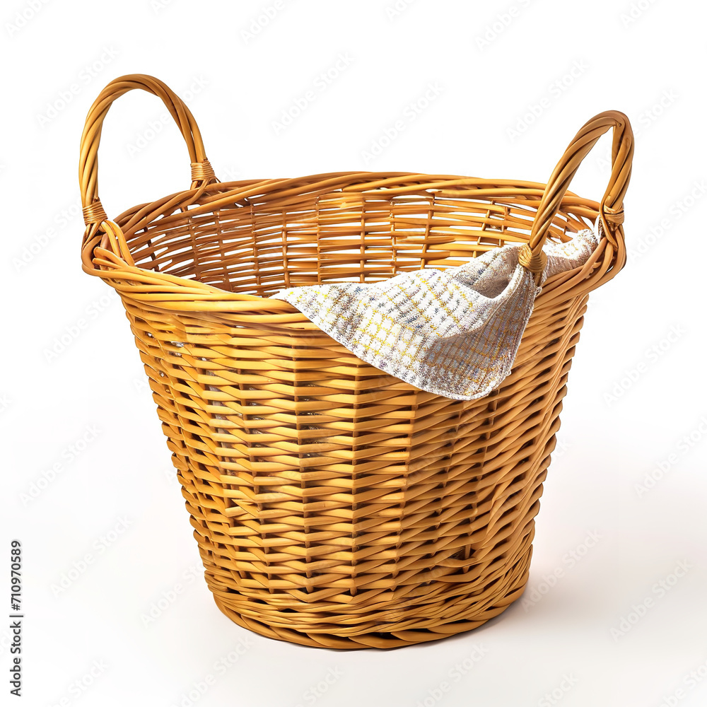 Obraz premium Laundry basket isolated on a white background