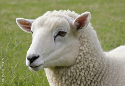 Grazing sheep in the field