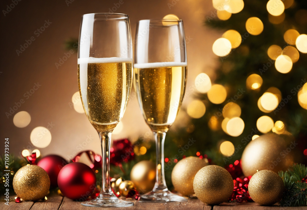 Glasses of champagne at new year party Glasses of champagne at new year party