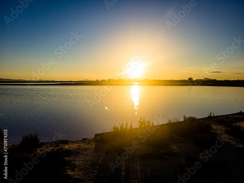 Sunset is necessary for the lake. summer