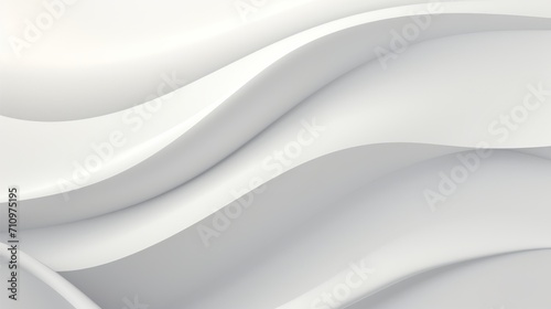 Minimalistic Clean White Background with Modern Wavy Abstract Design AI Generated