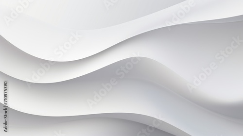Minimalistic Clean White Background with Modern Wavy Abstract Design AI Generated