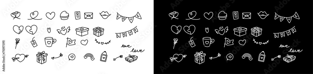 Hand drawn doodle line hearts. Hand drawn love symbol collection. Grunge illustrated heart set. Hand drawn doodle line hearts. Hand drawn love symbol collection. Grunge illustrated heart set.