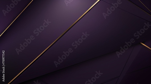 Luxurious Purple Abstract Background with Golden Elements AI Generated
