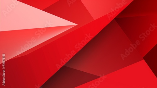 Minimalistic Clean Red Abstract Geometric Background AI Generated