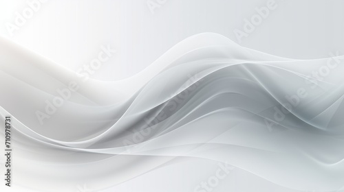 Abstract Grey Smooth Wave Lines Background AI Generated