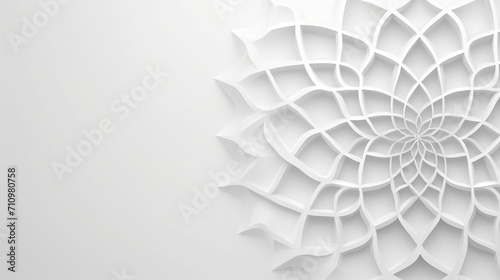 The background is white with a gray pattern and an abstract photo on it, and it's islamic. photo