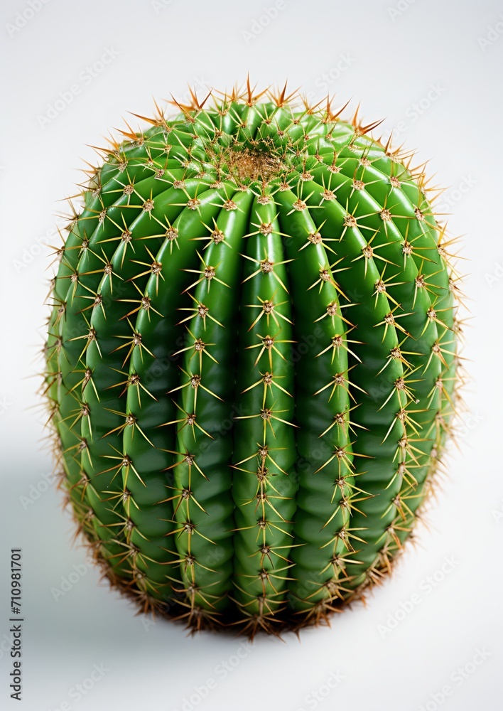 Close-up image of a green barrel cactus Close-up image of a green barrel cactus