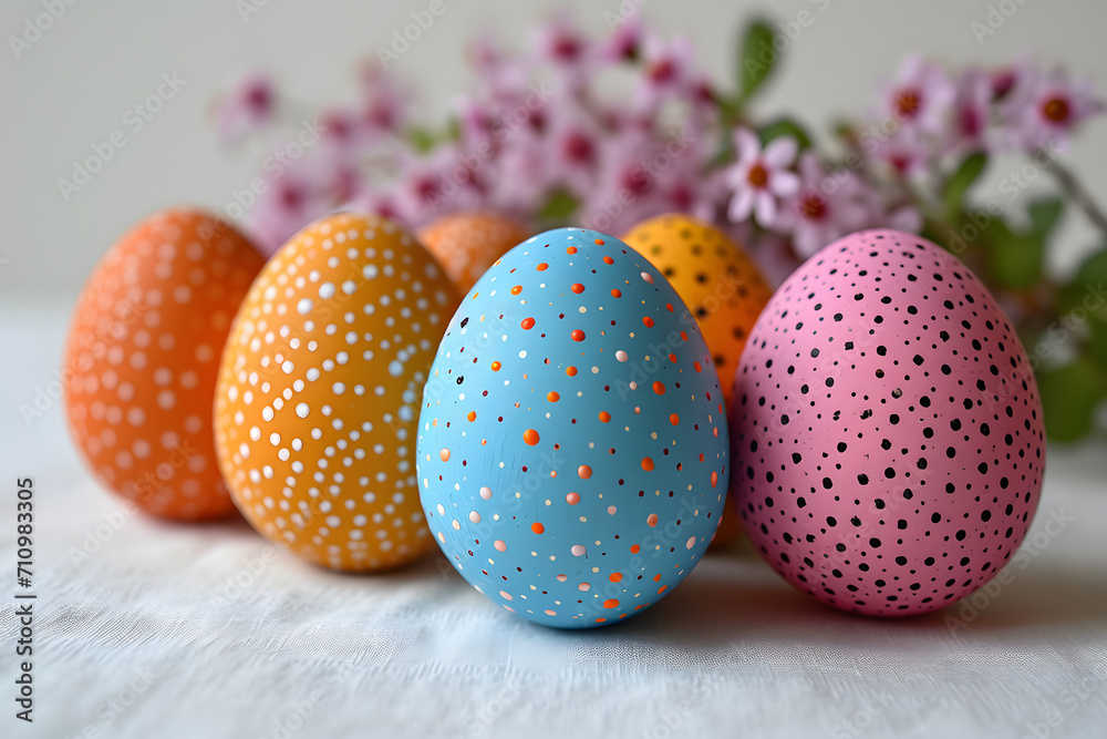 easter eggs on a white background easter eggs on a white background