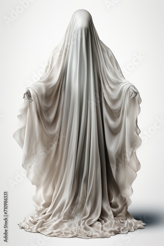 Ghost figure covered with white cloth