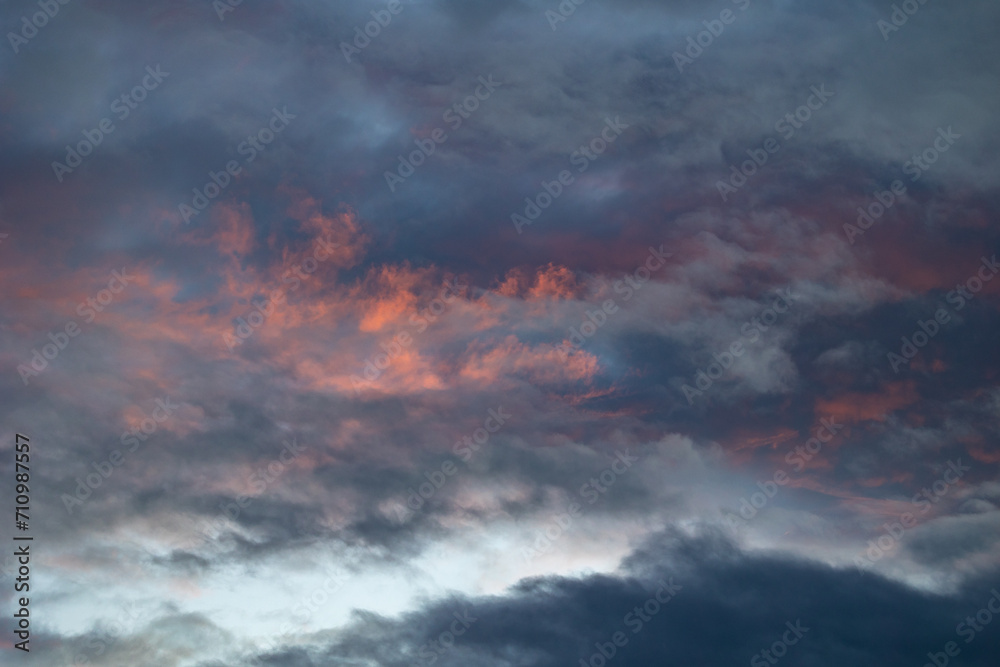 Naklejka premium Different clouds after the storm with multiple colors and textures!