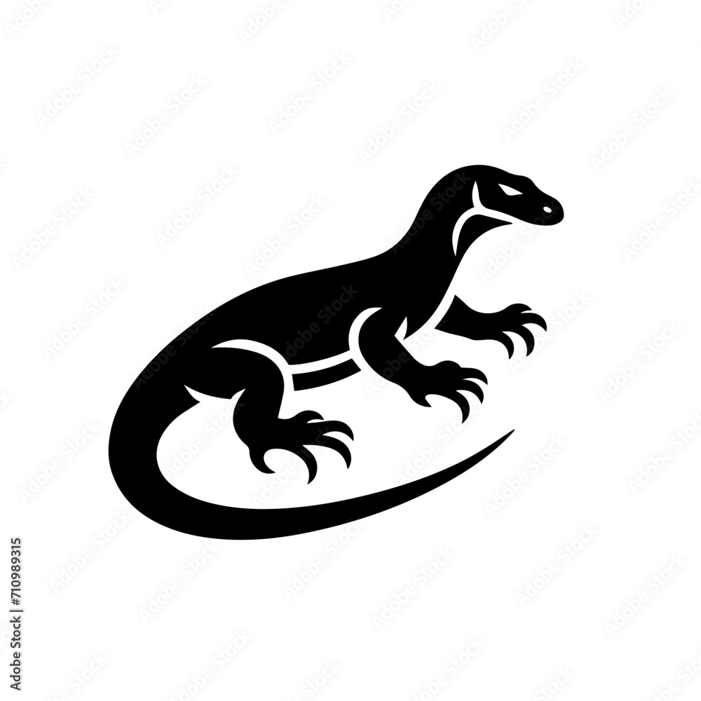 Komodo Dragon Vector Logo Art