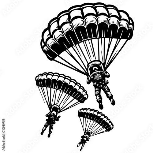 Tela Paratrooper Vector Logo Art