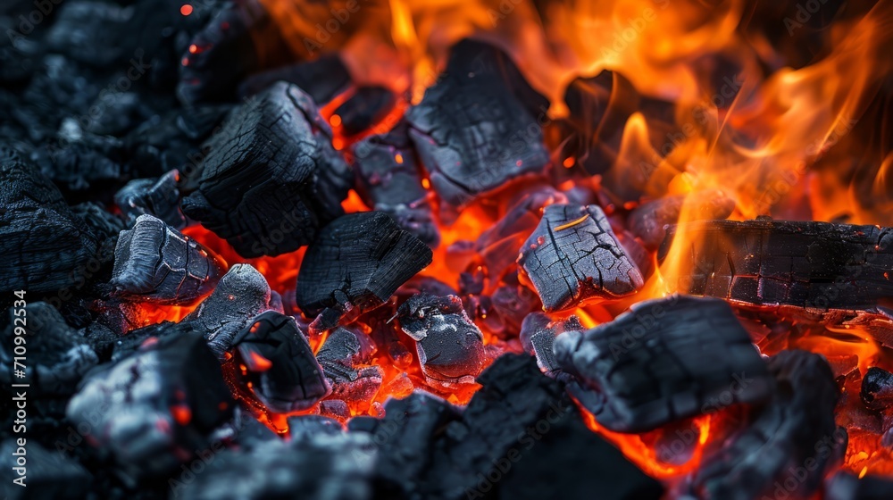 Close Up of Flames Burning in a Grill Close Up of Flames Burning in a Grill